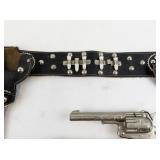 Vintage Hubley Cowboy Revolver Toy Set with Twin Holsters