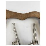 Vintage Hubley Cowboy Revolver Toy Set with Twin Holsters