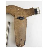Vintage Hubley Cowboy Revolver Toy Set with Twin Holsters