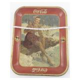 Vintage 1941 Coca Cola Advertising Tray with Ice Skater Design