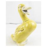 Vintage Yellow Ceramic Duck Figurine