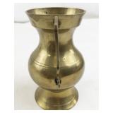 Antique? Brass Pitcher with Ornate Handle