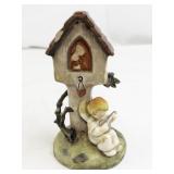 Early Goebel Hummel Figurine Angel at Wayside Shrine with Mandolin