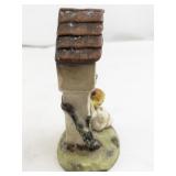 Early Goebel Hummel Figurine Angel at Wayside Shrine with Mandolin