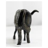 Vintage Bronze Longhorn Steer Miniature Figurine