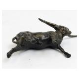 Vintage Bronze Longhorn Steer Miniature Figurine