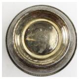 Vintage Silver-Plated Footed Bowl with Beaded Rim