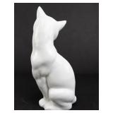 Vintage White Porcelain Cat Figurine from Japan