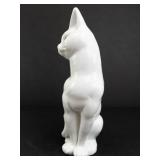 Vintage White Porcelain Cat Figurine from Japan