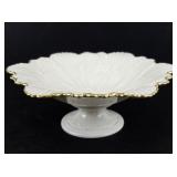Lenox Hand Decorated Pedestal Dish with 24k Gold Trim