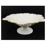 Lenox Hand Decorated Pedestal Dish with 24k Gold Trim