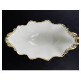 Lenox Vintage Gold Trimmed 7" Porcelain Serving Bowl with 24 Karat Gold Trim