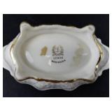 Lenox Vintage Gold Trimmed 7" Porcelain Serving Bowl with 24 Karat Gold Trim