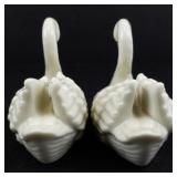 Lenox Porcelain Swans, Elephant, & Leaping Dolphin Figurine Set with 24 Karat Gold Trim