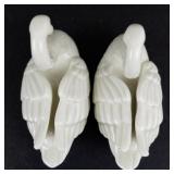 Lenox Porcelain Swans, Elephant, & Leaping Dolphin Figurine Set with 24 Karat Gold Trim