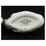 Lenox Porcelain Swans, Elephant, & Leaping Dolphin Figurine Set with 24 Karat Gold Trim