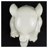 Lenox Porcelain Swans, Elephant, & Leaping Dolphin Figurine Set with 24 Karat Gold Trim