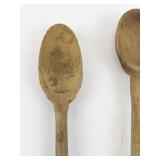 Set of 3 Vintage Wooden Kitchen Spoons
