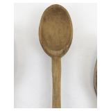 Set of 3 Vintage Wooden Kitchen Spoons
