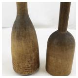 Set of 2 Vintage Wooden Mashers and Mallets