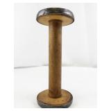 Vintage Wooden Spool with Metal Edges