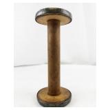Vintage Wooden Spool with Metal Edges