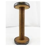 Vintage Wooden Spool with Metal Edges