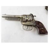 Vintage Leather Gun Holster Belt with Hubley Cowboy Cap Gun