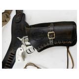 Nichols Stallion 45  MKII Toy Cap Gun with Leather Holster Belt