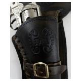 Nichols Stallion 45  MKII Toy Cap Gun with Leather Holster Belt