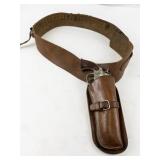 Vintage Kilgore Metal Toy Gun with Leather Holster and Belt