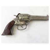 Vintage Kilgore Metal Toy Gun with Leather Holster and Belt