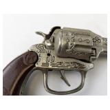 Vintage Kilgore Metal Toy Gun with Leather Holster and Belt