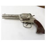 Vintage Kilgore Metal Toy Gun with Leather Holster and Belt