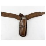 Vintage Kilgore Metal Toy Gun with Leather Holster and Belt