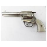 Vintage 1939 Gene Autry L Kenton Cap Gun with Simulated Pearl Handle & Leather Holster and Belt