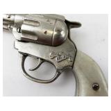 Vintage 1939 Gene Autry L Kenton Cap Gun with Simulated Pearl Handle & Leather Holster and Belt