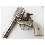 Vintage 1939 Gene Autry L Kenton Cap Gun with Simulated Pearl Handle & Leather Holster and Belt
