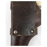 Vintage 10" Kilgore -THE AMERICAN- Cast Iron Cap Gun with Leather Holster