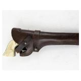 Vintage 10" Kilgore -THE AMERICAN- Cast Iron Cap Gun with Leather Holster