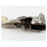 Vintage 7" Bang-O Cast Iron Toy Cap Gun with Ivory-Colored Handle