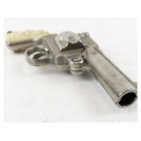 Vintage 7" Bang-O Cast Iron Toy Cap Gun with Ivory-Colored Handle