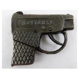 Vintage National Cast Iron Toy Cap Gun with Textured Grip