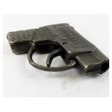 Vintage National Cast Iron Toy Cap Gun with Textured Grip