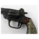 Vintage Kenton Western Cap Gun Revolver Toy with Decorative Handle