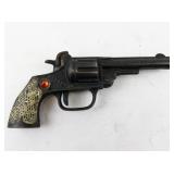 Vintage Kenton Western Cap Gun Revolver Toy with Decorative Handle