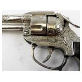 Wild Bill Hickok Nickel-Plated Cap Gun with Scroll Work