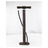 Vintage Metal Bicycle Hand Pump with Black Hose