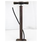 Vintage Metal Bicycle Hand Pump with Black Hose