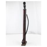 Vintage Metal Bicycle Hand Pump with Black Hose